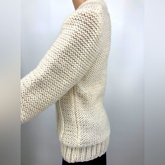 Vintage Rive Droite Collection White Embroidery Sweater Size M Made in Korea - Picture 4 of 8